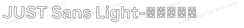 JUST Sans Light字体转换